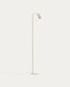 Manie metal floor lamp with beige textured finish