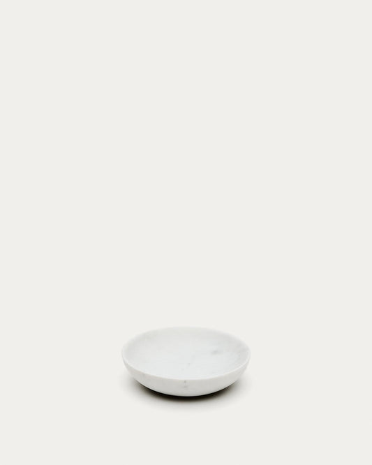Ecin small, white marble serving plate