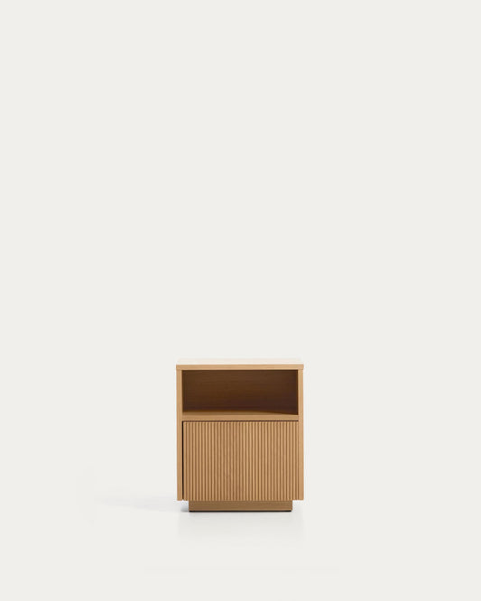 Helvine 1-drawer bedside table in oak veneer 45 x 52cm FSC 100%