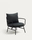 Bramant steel armchair with black finish