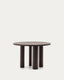 Mailen round table in ash wood veneer with dark finish, Ø 120 cm