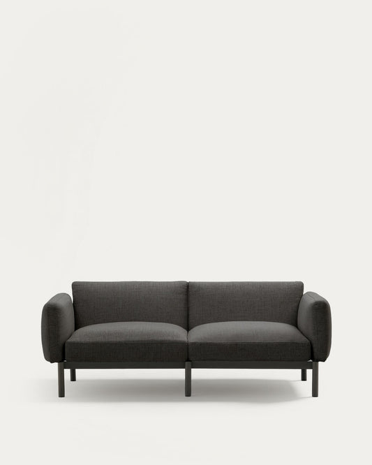 Sorells modular 2-seater outdoor sofa in aluminium with grey finish 201 cm