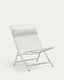 Canutells folding armchair made of aluminum with light grey finish