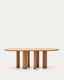 Mailen oval table in ash wood veneer with natural finish, Ø 220 x 105 cm