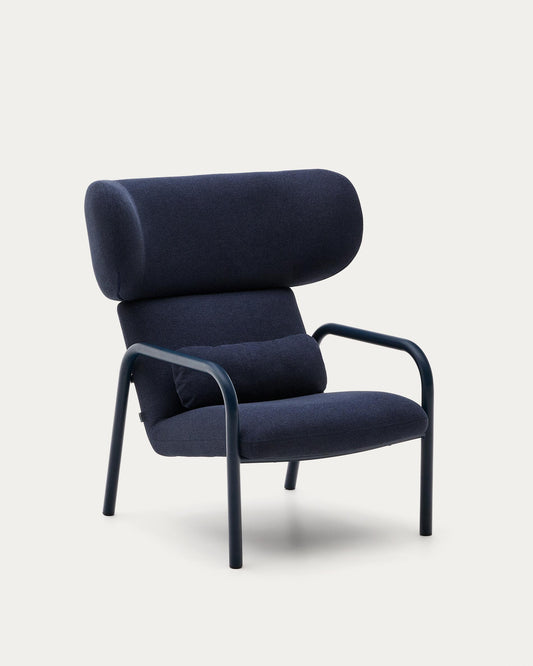 Inari armchair in blue with blue painted steel finish FSC Mix Credit
