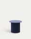 Sedalis outdoor side table in aluminium and blue rope cord Ø50cm