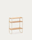 Tinn ash veneer shelf with a beige metal structure, 70 x 60 cm