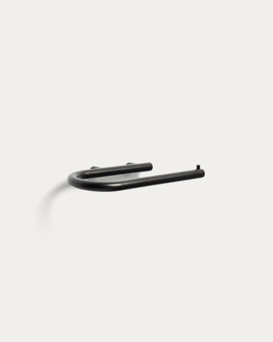 Black metal Arely toilet roll holder