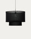 Mariela linen ceiling lamp shade in a black finish Ø 60 x 40 cm