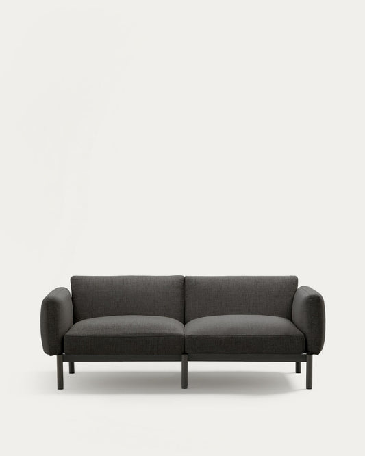 Sorells modular 2-seater outdoor sofa in aluminium with grey finish 201 cm