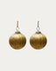 Elur set of 2  medium-sized Christmas baubles made of gold recycled glass, Ø 10 cm
