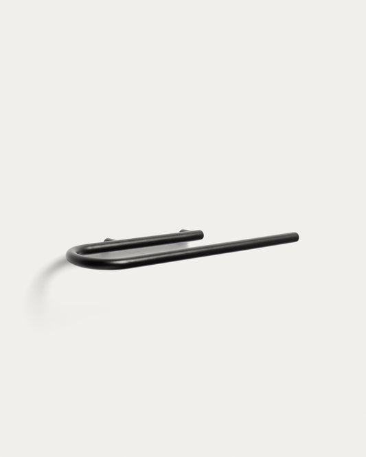 Black metal Arely towel rail