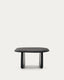 Pirita side table made from solid oak wood in a black finish, 71 x 70 cm FSC 100%