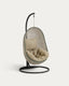 Cira multicolour hanging armchair with dark grey base