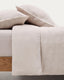 Simmel grey linen blend duvet and pillow cover set for 150 cm bed