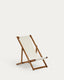 Adredna children’s beige outdoor folding hammock made of FSC 100% solid acacia wood