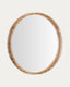 Polke Teak Wood Mirror Ø 100 cm