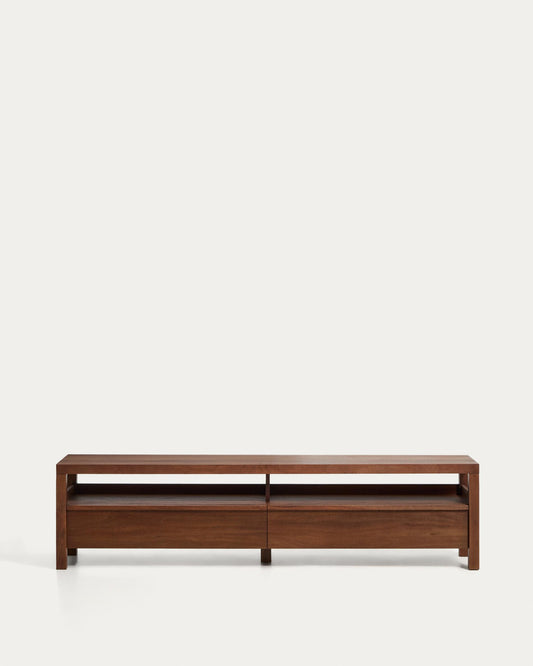 Norani TV stand in solid acacia wood and acacia veneer 200 x 50 cm