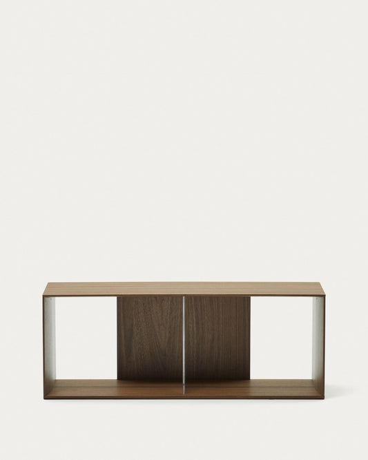 Litto large shelf module in walnut veneer, 101 x 38 cm