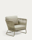 Saconca outdoor armchair made of cord and green galvanised steel