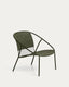 Atrani stackable armchair in galvanized steel and green rope