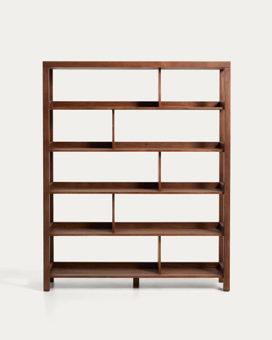 Norani shelving unit in solid acacia wood and acacia veneer 150 x 185 cm