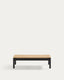 Sorells coffee table in gray aluminum and teak wood 52,4 x 91 cm FSC 100%