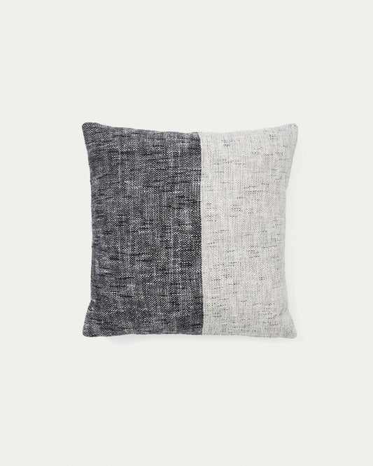Dalel grey cotton cushion cover, 45 x 45 cm