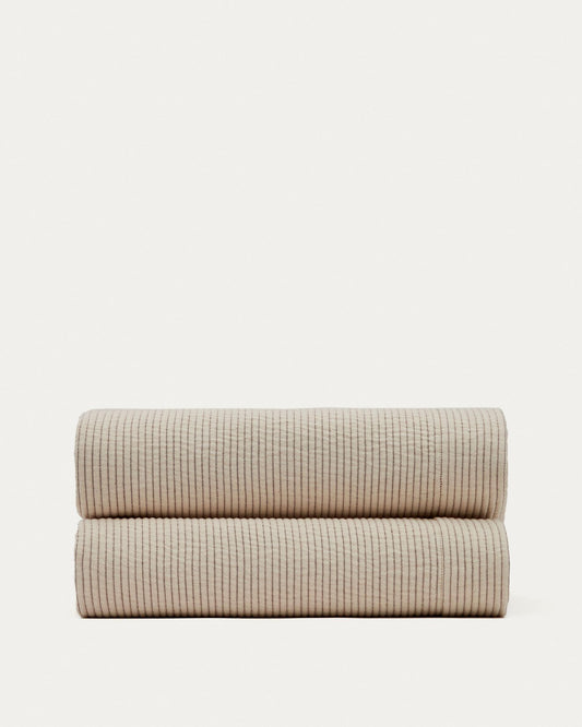 Bedar 100% cotton beige quilt for bed 150/160 cm