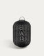 Saranella large portable table lamp in black polyrattan