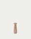Magan small beige travertine candle holder