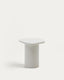 Macarella white cement side table, 48 x 47 cm
