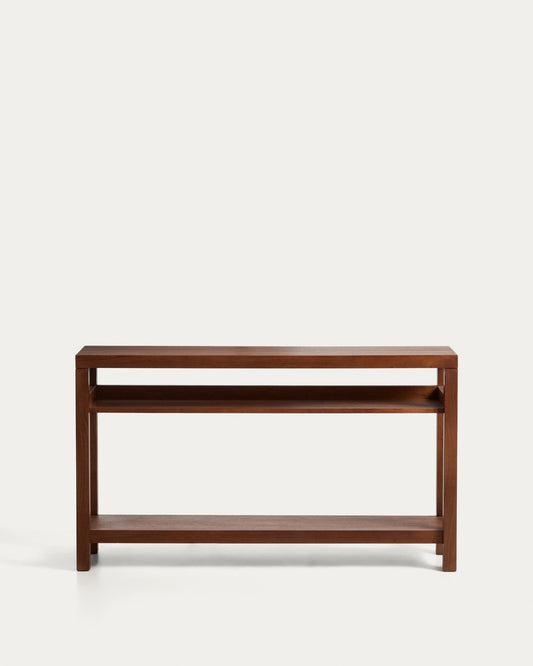 Norani console table in solid acacia wood and acacia veneer 140 x 80 cm