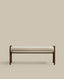 Macaret bench with removable cover solid oak wood with walnut finish 120 cm FSC Mix Credit