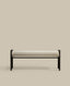 Macaret bench with removable cover solid oak wood with black finish 120 cm FSC Mix Credit