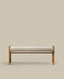 Macaret bench with removable cover solid oak wood with natural finish 120 cm FSC Mix Credit