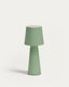 Arenys large outdoor metal table lamp in a turquoise painted finish