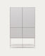 Vedrana 4-door tall sideboard white lacquered MDF 97.5 x 160 cm