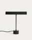 Lynor brushed metal table lamp with black marble base