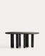 Mailen oval table in ash wood veneer with dark finish, Ø 180 x 105 cm