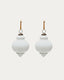 Irlo set of 2 Christmas baubles made of white recycled glass, Ø 10 cm
