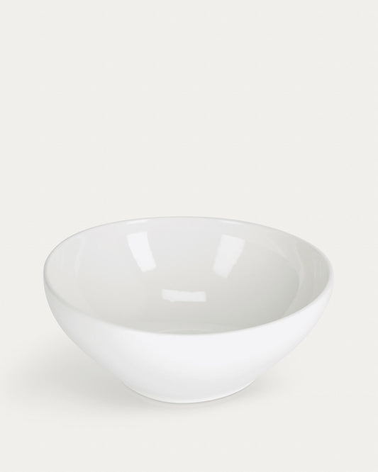 Pahi large round porcelain bowl in white