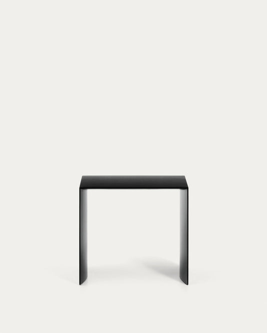Litto black, lacquered MDF side table, 55 x 40 cm