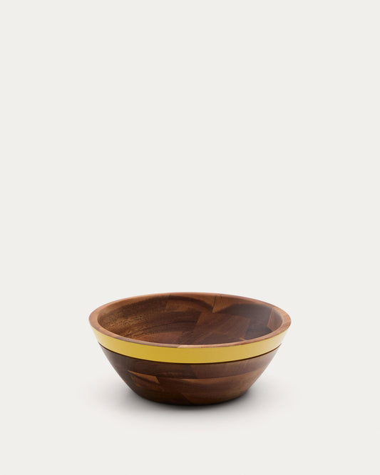 Zairin yellow FSC 100% acacia wood bowl