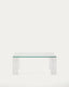 Adularia transparent, tempered-glass side table, 85 x 85 cm