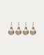 Piril set of 4 Christmas baubles made of brown recycled glass, Ø 6 cm