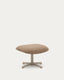 Jaspe swivel footrest in light brown and metal with a grey finish FSC™ 100%.