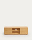 Abilen oak wood veneer single door TV stand with 2 drawers, 150 x 44 cm FSC 100%