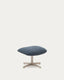 Jaspe swivel footrest in blue and metal with a grey finish FSC™ 100%.