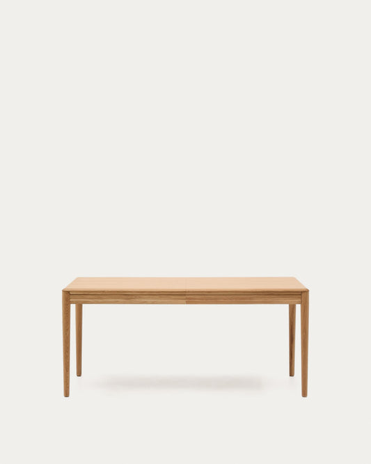 Lenon extendable table in natural FSC Mix Credit solid oak wood and veneer 160(200)x90